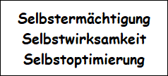 Artikel zu Selbstermächtigung, Selbstwirksamkeit, Selbstoptimierung