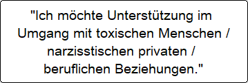 Narzissmus Überlebende - wieder in die Mitte kommen und Grenzen setzen